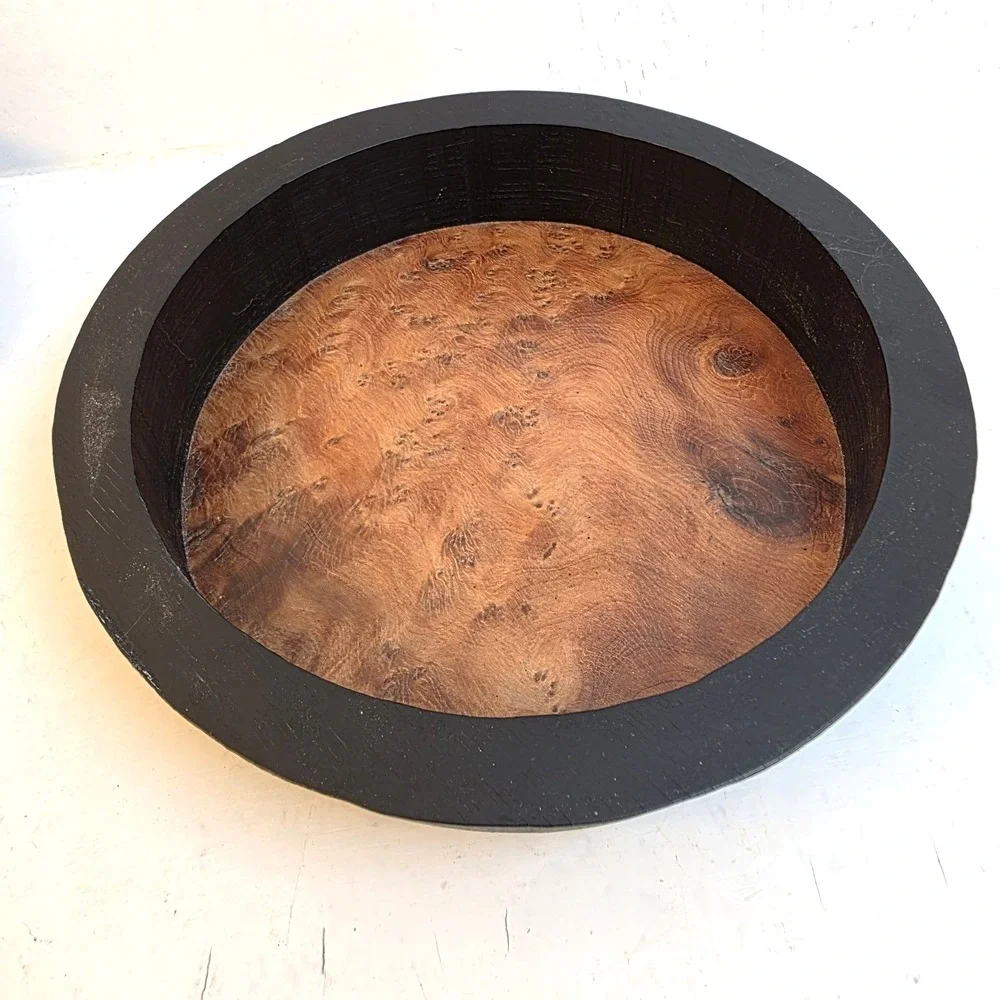 Vtg‎ Tony McMullen Wood Turned Nested Lidded Bowl Set Birmingham Exhibit + Note